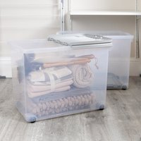 Wham Set of 2 Wheeled Boxes and Lids 80L