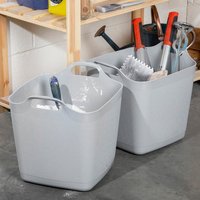 Wham FlexiStore Set of 2 Grey Tubs