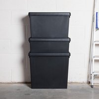 Wham Bam 3 Piece Black Multisize Heavy Duty Box and Lid