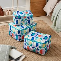 Set of 3 Modern Brights Storage Bags