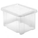 5 Star Storage Box Plastic with Lid Stackable 24 Litre Clear 12450
