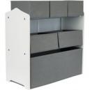 Toy Organiser Grey and White