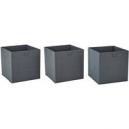 Set of 3 Grey Foldable Storage Boxes