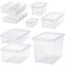 SmartStore Home Bundle Set of 8 Assorted Boxes Clear