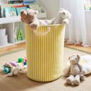 Kids Fabric Stripe Toy Storage Bag