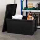 Wham Bam 150L Black Plastic Storage Box and Lid Black