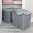 Wham Home Upcycle 75L Set of 2 Boxes and Lids Grey