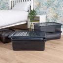 Wham Crystal Set of 5 Underbed Boxes and Lids 32L Black