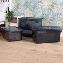 Wham Crystal Set of 5 Boxes and Lids 45L Black