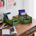 Pack of 2 Foldable Crates Chive