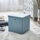 Smart Industrial Pacific Velvet Foldable Box with Lid Pacific Blue