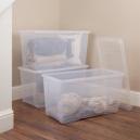 Wham Crystal Set of 3 Boxes and Lids 110L Clear