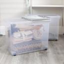 Wham Set of 2 Wheeled Boxes and Lids 80L Grey