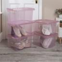 Wham Crystal Set of 5 Boxes and Lids 28L Pink
