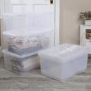 Wham Crystal Set of 5 Boxes and Lids 45L Clear