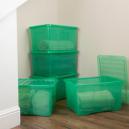 Wham Crystal Set of 5 Boxes and Lids 60L Green