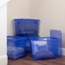 Wham Crystal Set of 4 Boxes and Lids 80L Blue