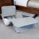 Wham Set of 3 Wheeled Boxes and Lids 32L Grey