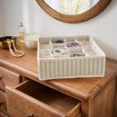 16 Section Striped Drawer Organiser