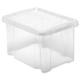 5 Star Storage Box Plastic with Lid Stackable 24 Litre Clear 12450