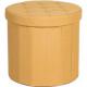 Round Ochre Shoe Storage Ottoman