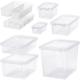 SmartStore Home Bundle Set of 8 Assorted Boxes Clear