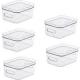 Compact Storage Tub Small with lids 15L Set of 5 Clear