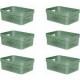 Curver Infinity Recycled Storage Basket 11 Litres Pack of 6 Green